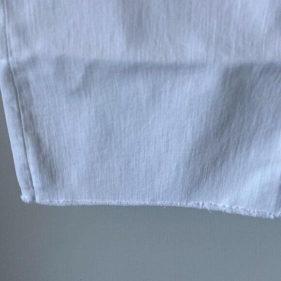 Madewell Cali Demi-Boot Cropped Jeans‎ in Pure White Raw-Hem Edition Capri pants - Picture 8 of 9